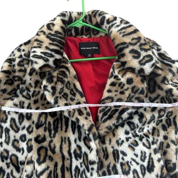 Who What Wear Women's Faux Leopard Print Fur Coat - Size M - Picture 8 of 9